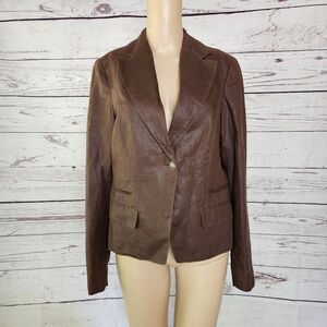 Abital Italy Linen Blazer Jacket 46 US M NWT